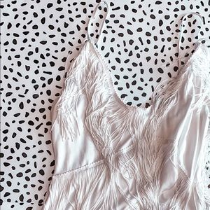 White Fringe Dress
